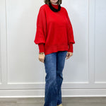 Wine Kiss Ribbed Sweater - Ruby Sweaters Zenana