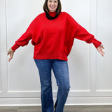 Wine Kiss Ribbed Sweater - Ruby Sweaters Zenana