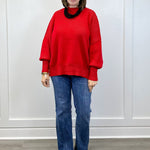 Wine Kiss Ribbed Sweater - Ruby Sweaters Zenana