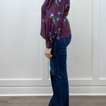Winter Mixer Blouse - Eggplant Tops Umgee