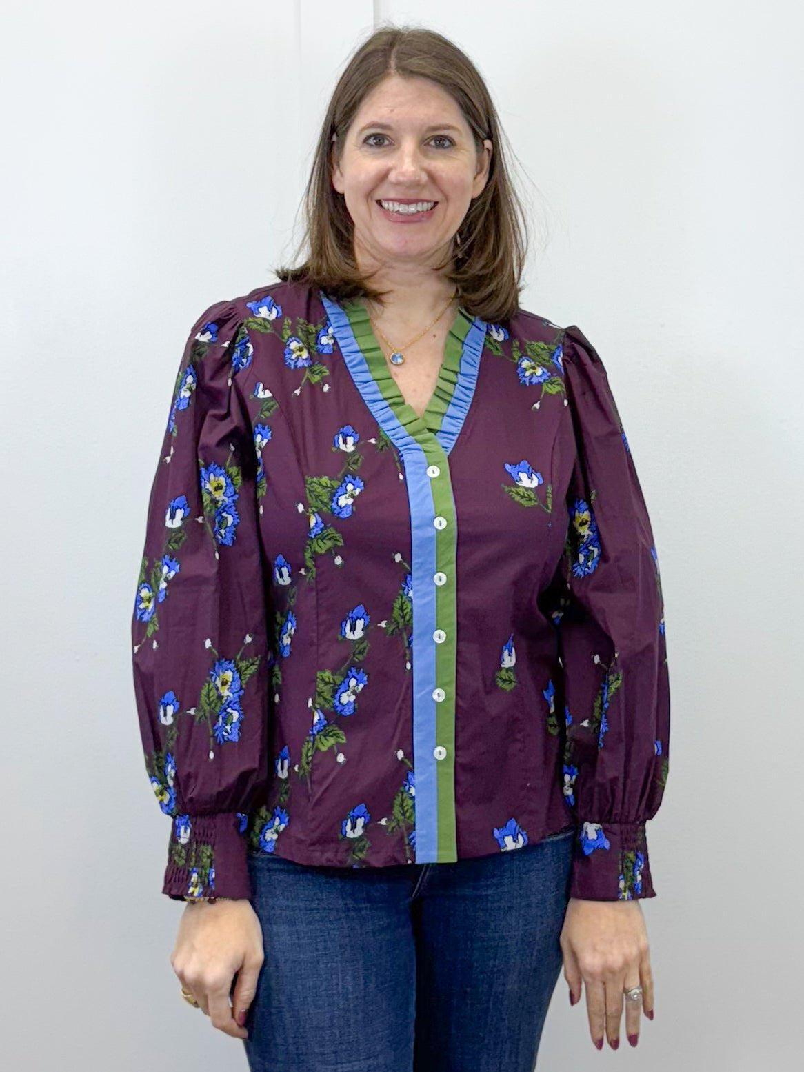 Winter Mixer Blouse - Eggplant Tops Umgee