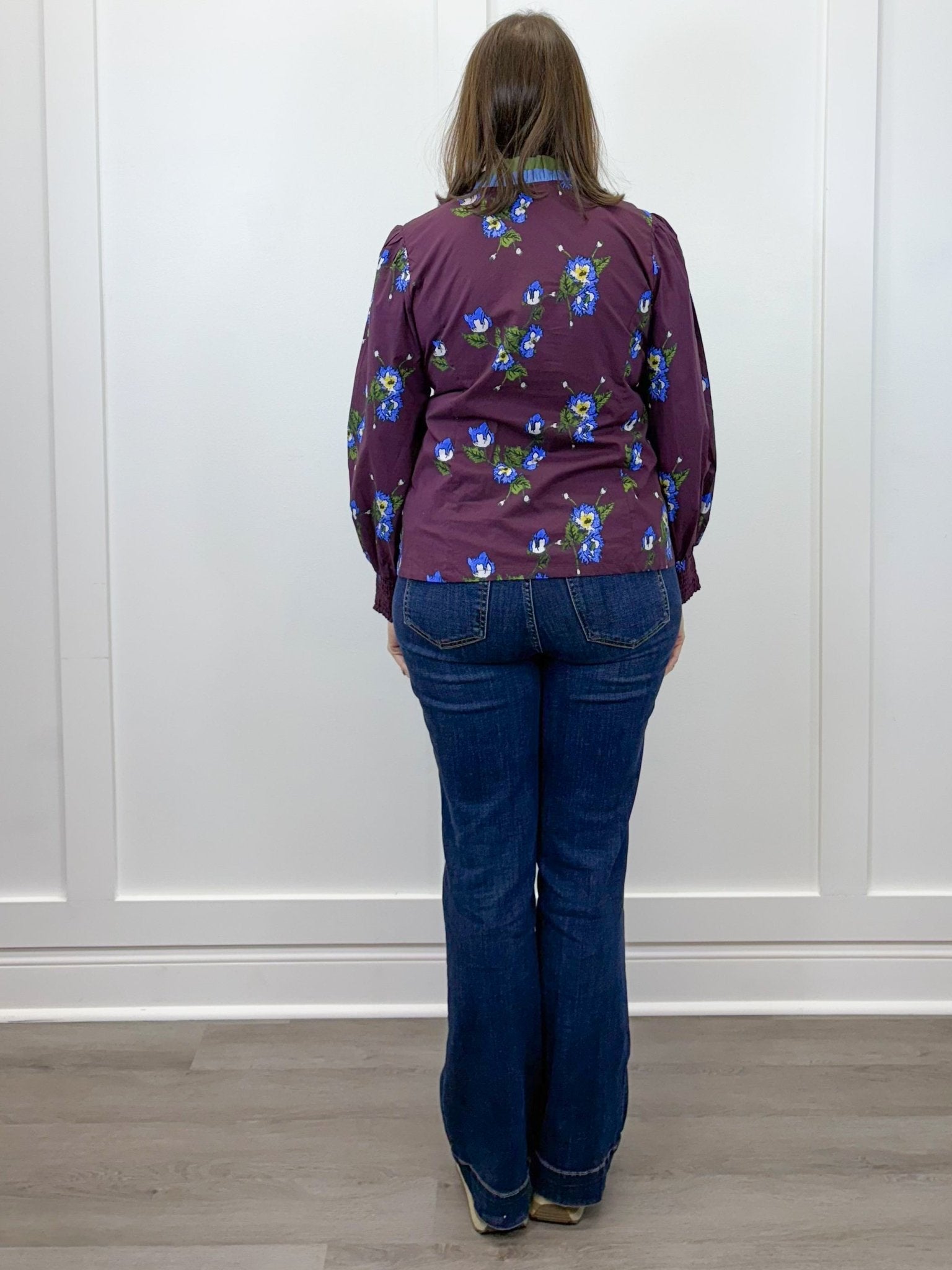 Winter Mixer Blouse - Eggplant Tops Umgee