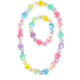 Wish Upon a Rainbow Star Necklace & Bracelet Set Kids Jewelry Great Pretenders
