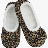 Women's Flat Ballet Snoozies - Leopard Lounge Snoozies