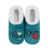 Women's Soft Plush Pairables - Wine Diva Lounge Snoozies