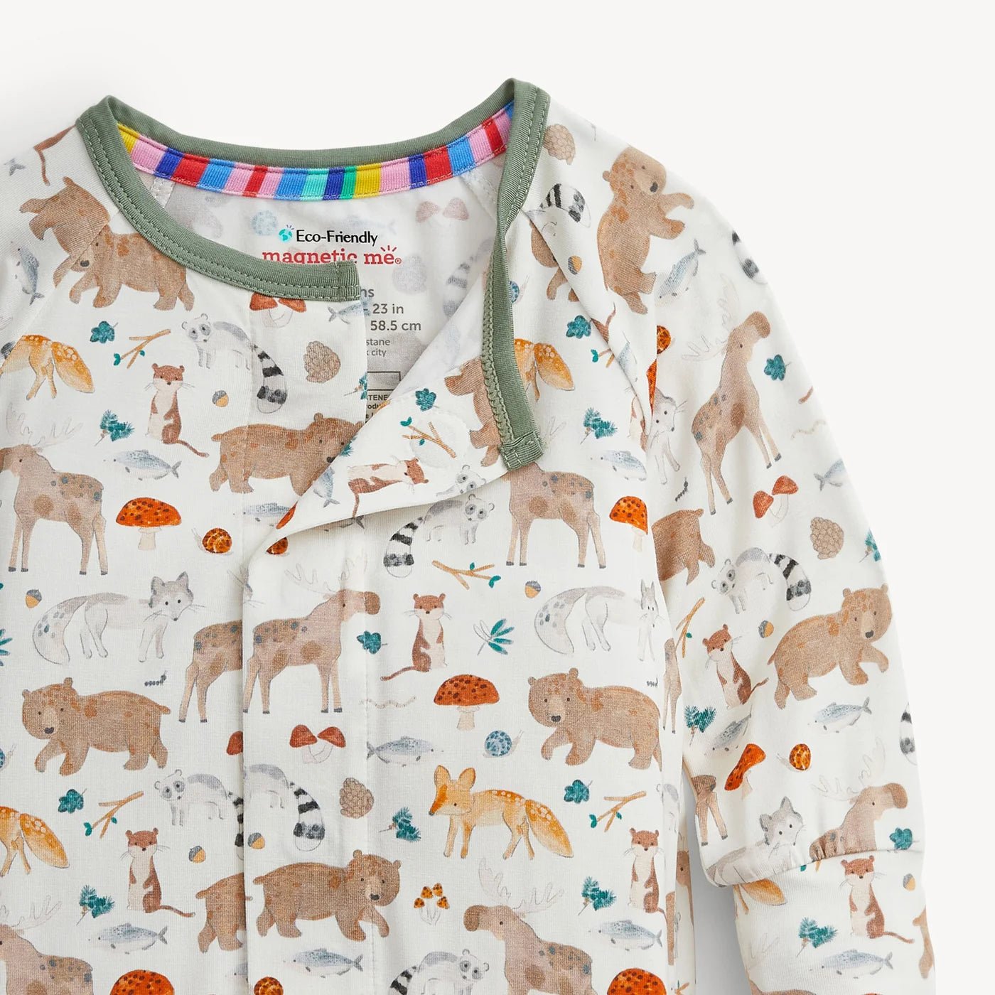 Wonderful Wildlife Modal Convertible Coverall Baby Sleepwear Magnetic Me