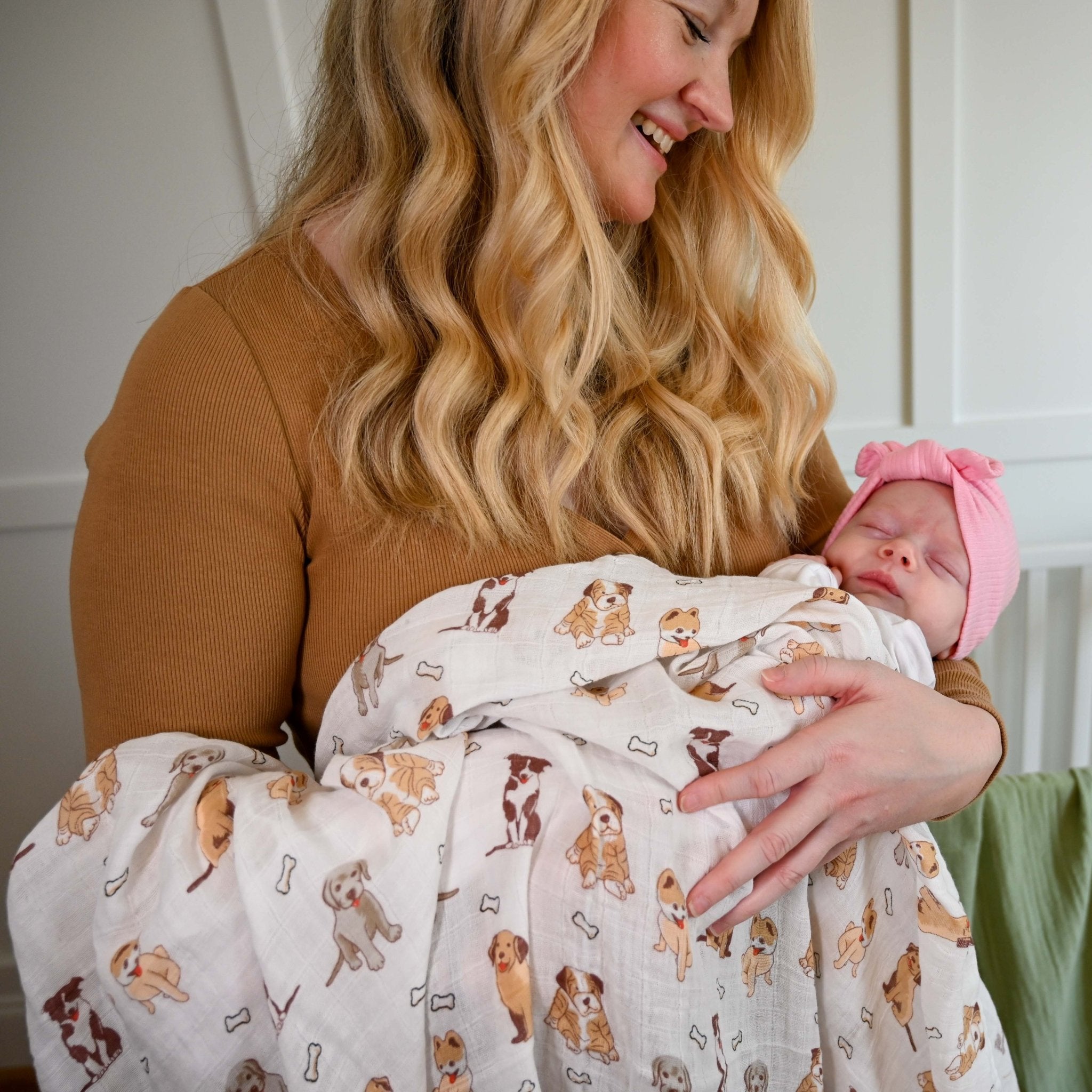Woof Woof Baby Muslin Swaddle Blanket Baby Accessories LollyBanks