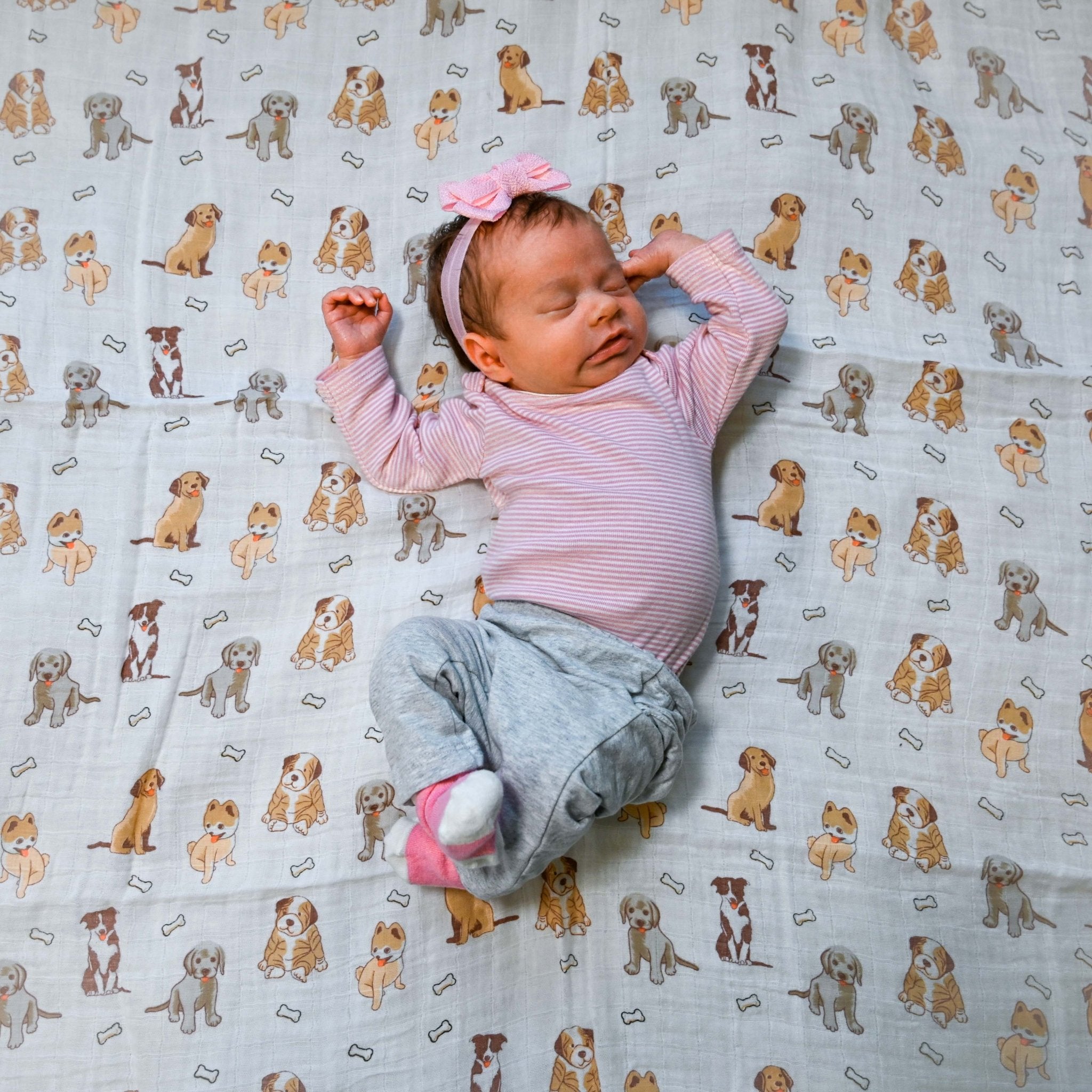 Woof Woof Baby Muslin Swaddle Blanket Baby Accessories LollyBanks