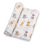 Woof Woof Baby Muslin Swaddle Blanket Baby Accessories LollyBanks