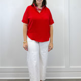 Woven Airflow Collared Top - Ruby Tops Zenana