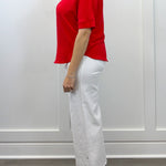 Woven Airflow Collared Top - Ruby Tops Zenana