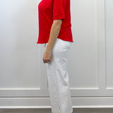 Woven Airflow Collared Top - Ruby Tops Zenana