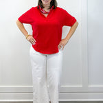 Woven Airflow Collared Top - Ruby Tops Zenana