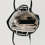 Woven Tiffany Organizer Tote Bag - Checkered Brown Purses + Totes Pretty Simple