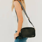 Woven Willow Camera Crossbody Bag - Black Purses + Totes Pretty Simple