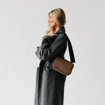 Woven Willow Camera Crossbody Bag - Checkered Tan Purses + Totes Pretty Simple