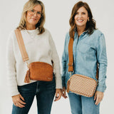 Woven Willow Camera Crossbody Bag - Checkered Tan Purses + Totes Pretty Simple