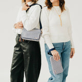 Woven Willow Camera Crossbody Bag - Checkered Tan Purses + Totes Pretty Simple