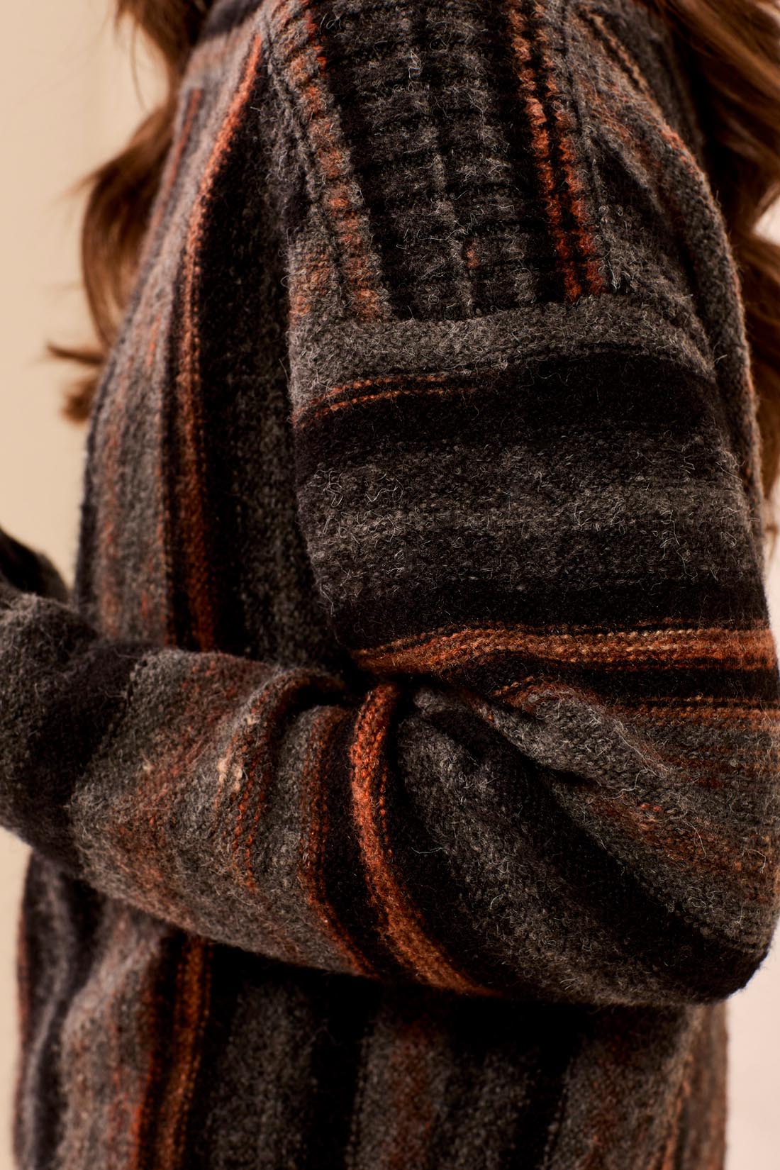 Yarn Dye Boat Neck Sweater - M Steel Sweaters Tribal