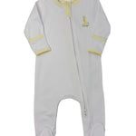 Yellow Vintage Giraffes Zipper Footie Baby Sleepwear Magnolia Baby