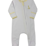 Yellow Vintage Giraffes Zipper Footie Baby Sleepwear Magnolia Baby