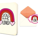 You Are Loved Rainbow Deluxe Greeting Card Paper Goods Studio Oh!