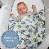 You Had Me At Hydrangea Baby Swaddle Blanket Baby Accessories LollyBanks
