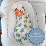 You Had Me At Hydrangea Baby Swaddle Blanket Baby Accessories LollyBanks