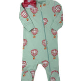 Zipper Footie - Pink Hot Air Balloon Baby Sleepwear Heyward House