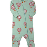 Zipper Footie - Pink Hot Air Balloon Baby Sleepwear Heyward House