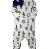 Zipper Footie - Spring Topiaries Baby Sleepwear Heyward House