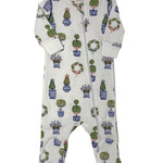 Zipper Footie - Spring Topiaries Baby Sleepwear Heyward House