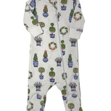Zipper Footie - Spring Topiaries Baby Sleepwear Heyward House