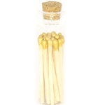 2in Gold Decorative Matches In Jar with striker Home Decor River Birch Candles
