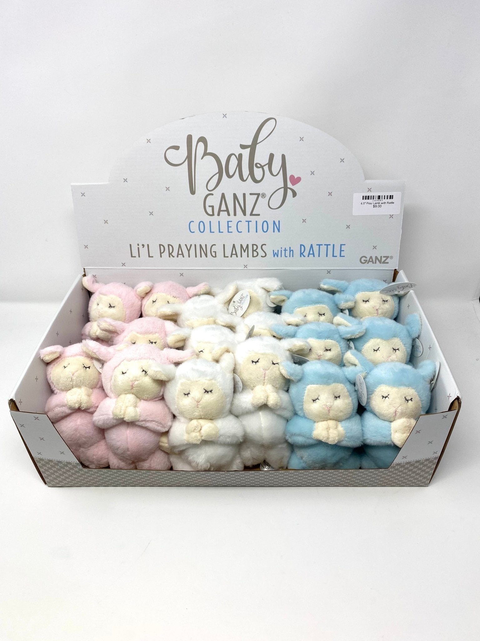 4.5" Pray Lamb with Rattle Plush Midwest-CBK