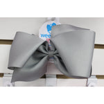 Huge Grosgrain Bow Kids Hair Accessories Wee Ones Grey  