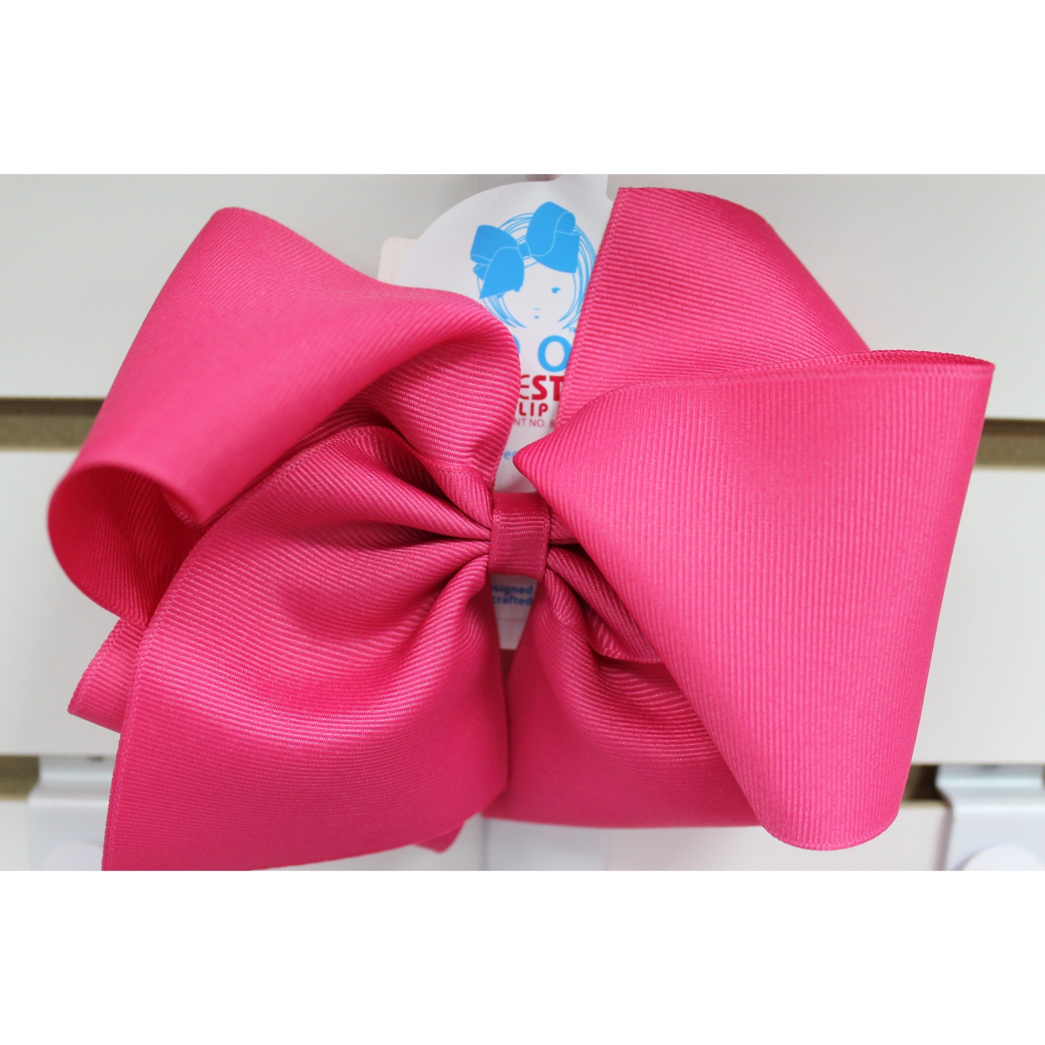 Huge Grosgrain Bow Kids Hair Accessories Wee Ones Shocking Pink  