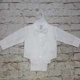 Cotton Weaved Vest with Cotton Pants Girls Occasion Dresses Lito   