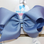 Huge Grosgrain Bow Kids Hair Accessories Wee Ones Bluebird  