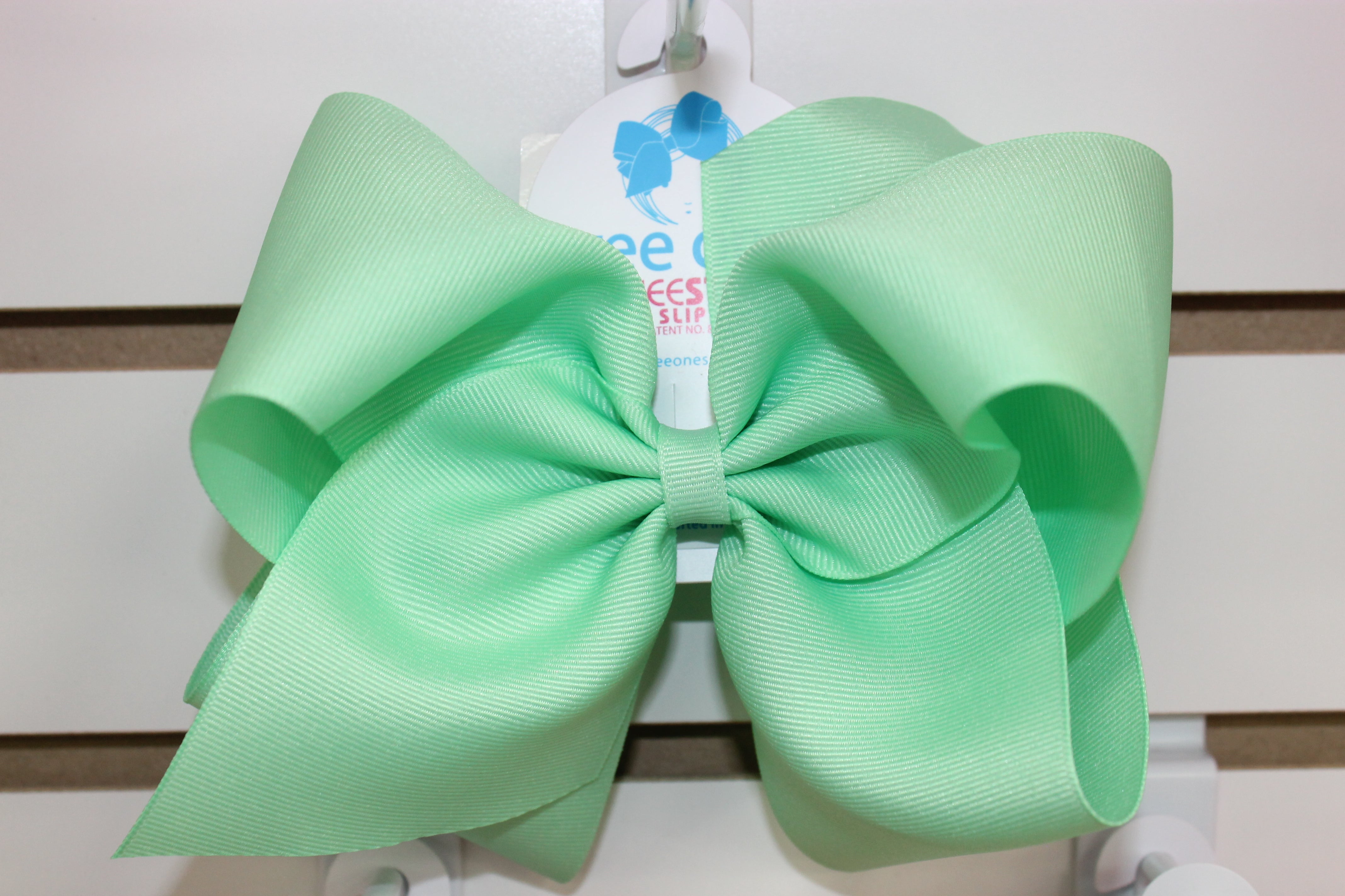 Huge Grosgrain Bow Kids Hair Accessories Wee Ones Mint  