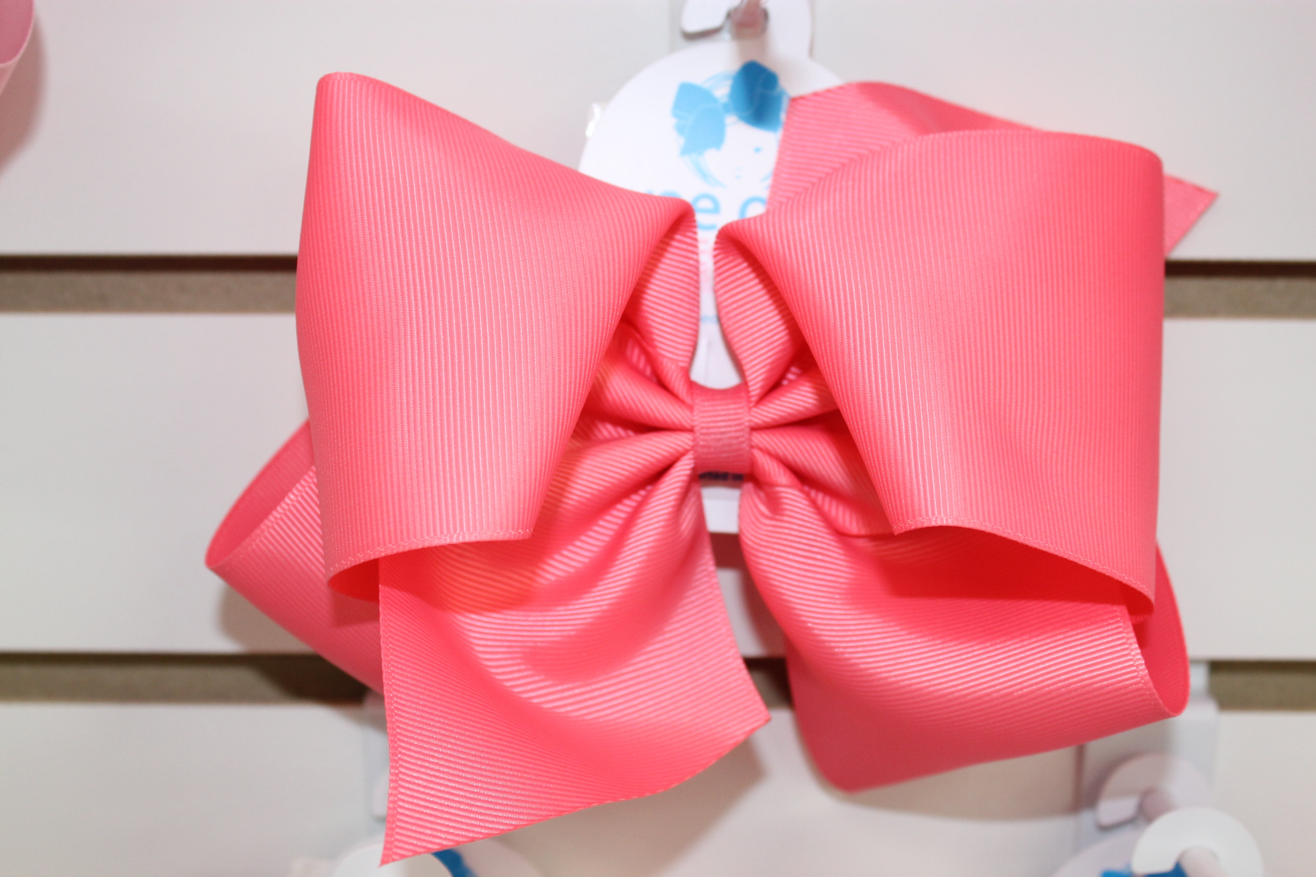 Huge Grosgrain Bow Kids Hair Accessories Wee Ones Coral Rose  