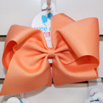 Huge Grosgrain Bow Kids Hair Accessories Wee Ones Apricot  