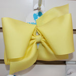 Huge Grosgrain Bow Kids Hair Accessories Wee Ones Light Yellow  