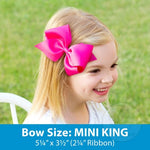 Mini King Grosgrain Bow - Tulip Kids Hair Accessories Wee Ones   