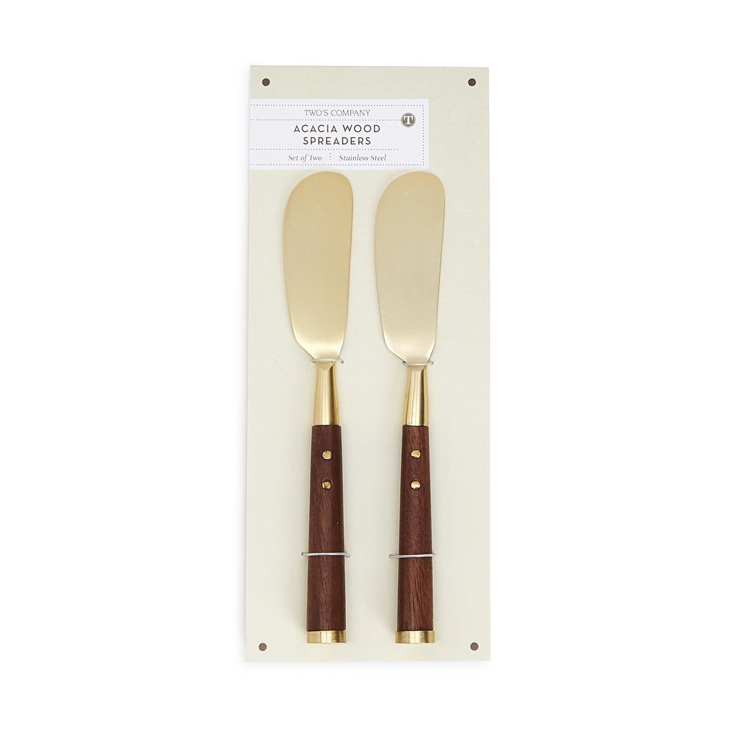 Acacia Wood 2 Spreaders on Gift Card Kitchen + Entertaining Two's Company