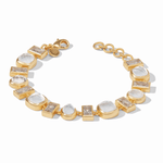 Antonia Tennis Bracelet Gold Iridescent Clear Crystal Bracelets Julie Vos