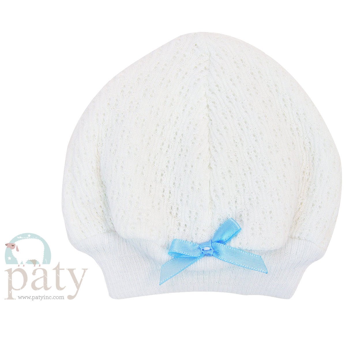 Beanie Cap with Bow Baby Accessories Paty Blue