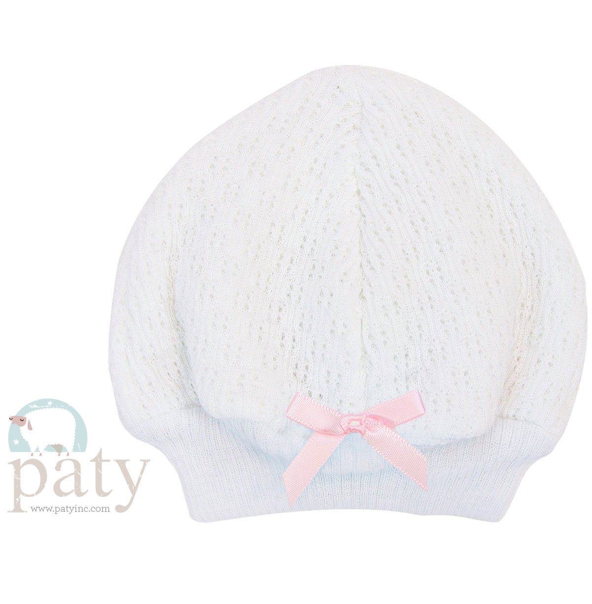 Beanie Cap with Bow Baby Accessories Paty Pink