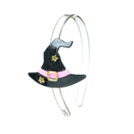 Black Witch Hat Headband - with Lt. Purple Band Kids Hair Accessories Lilies & Roses