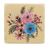 Boho Flower Coaster - Single Kitchen + Entertaining Midwest-CBK Yellow